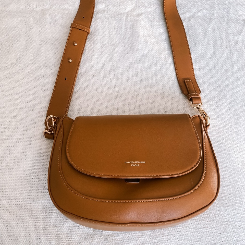 David Jones Brown Crossbody Bag